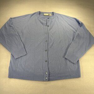 Appleseed’s Baby Blue Women’s Button Down Cardigan Sweater XL